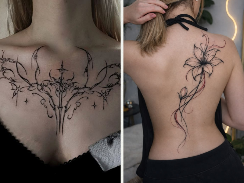 Chest and Back Tattoo